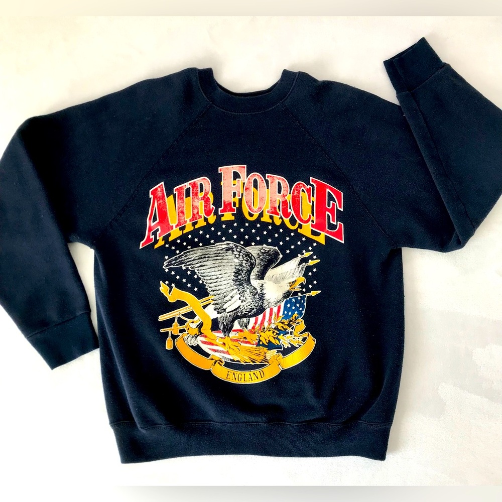 Vintage ENGLAND AIR FORCE Crew Neck Sweatshirt Size Medium